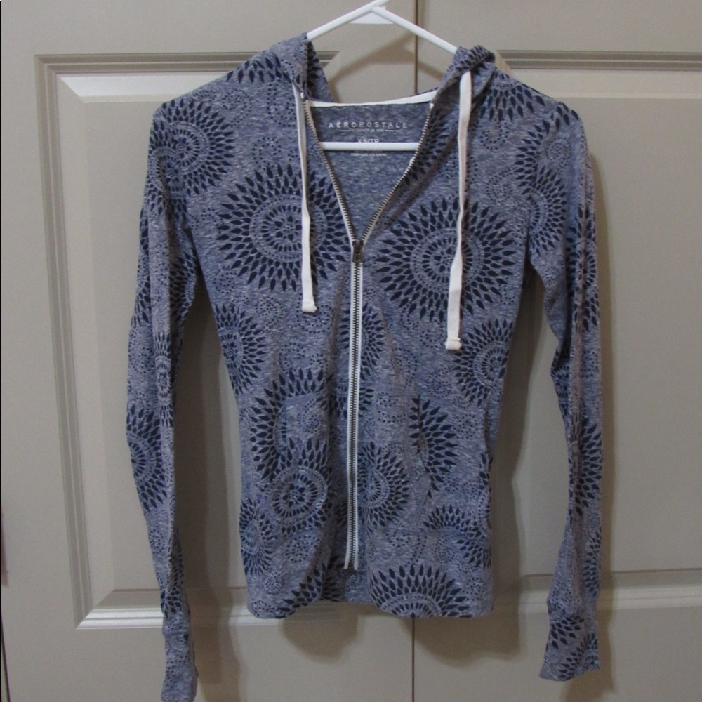 Aeropostale SOLID LIGHTWEIGHT FULL-ZIP HOODIE